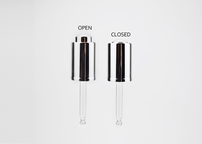 18/410 autofill cosmetic dropper cap as bottle closures for wholesale and custom packaging design