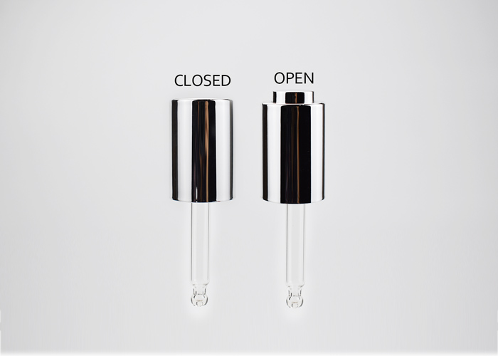 autofill push button dropper cap from Rayuen Packaging for wholesale and custom packaging design