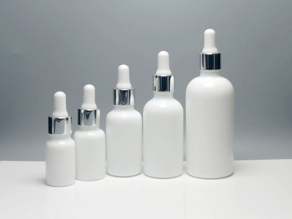 Opal Glass Dropper Bottles For Cosmetics 10ml to 100ml