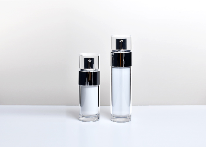 30ml 50ml empty airless cosmetic bottle with pump and overcap at a luxury look for wholesale & custom