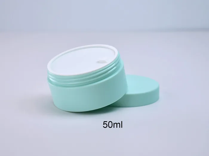Plastic Straight Sided Cosmetic Jars With Lids 50ml