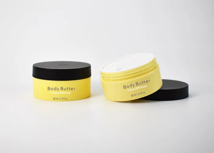 Plastic Straight Sided Cosmetic Jars With Lids