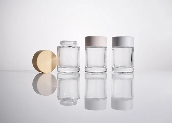 Luxury Thick Wall Glass Cosmetic Jars Straight Sided 50ml