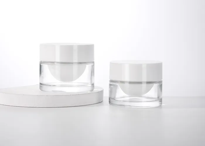 Double Wall Glass Cosmetic Jar Refillable 30ml 50ml