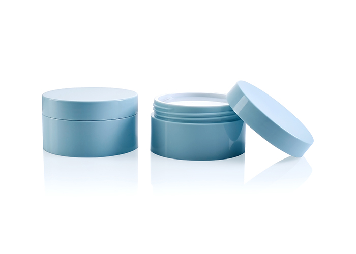 Cylinder Sustainable Plastic Cosmetic Jar wholesale custom skincare packaging