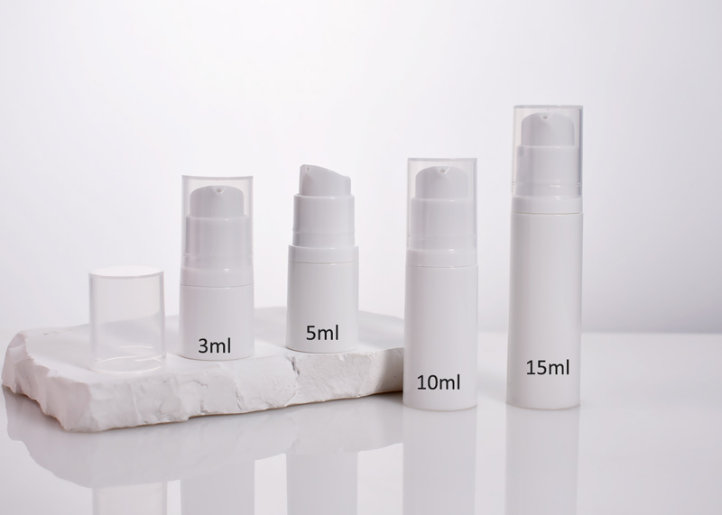BA-005D23, 3-5-10-15ML Wholesale Custom Mini Plastic PP Travel Size Airless Pump Bottles For Cosmetics Wholesale Custom Mini Plastic PP Travel Size Airless Pump Bottles For Cosmetics