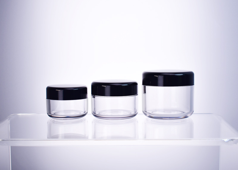 Thick-wall PET Cosmetic Jars With Dome Lid