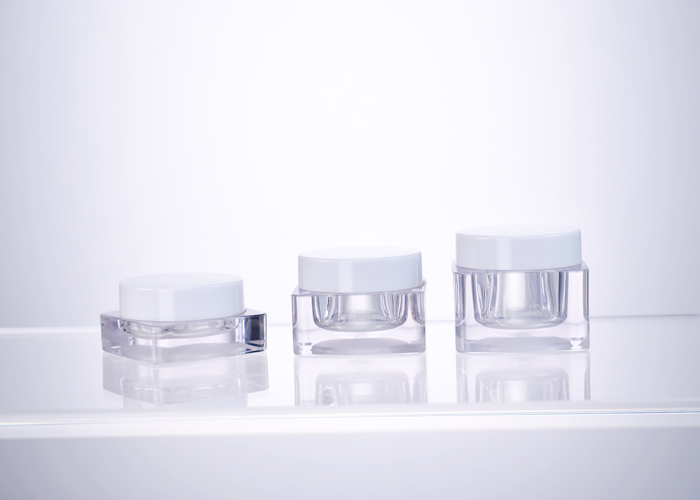 square PETG cosmetic jars for wholesale or customization for beauty