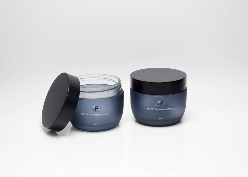 wholesale custom premium thick wall plastic face cream jar