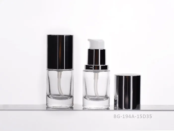 Premium Heavy Glass Skincare Bottles With Pump 15ml & 30ml