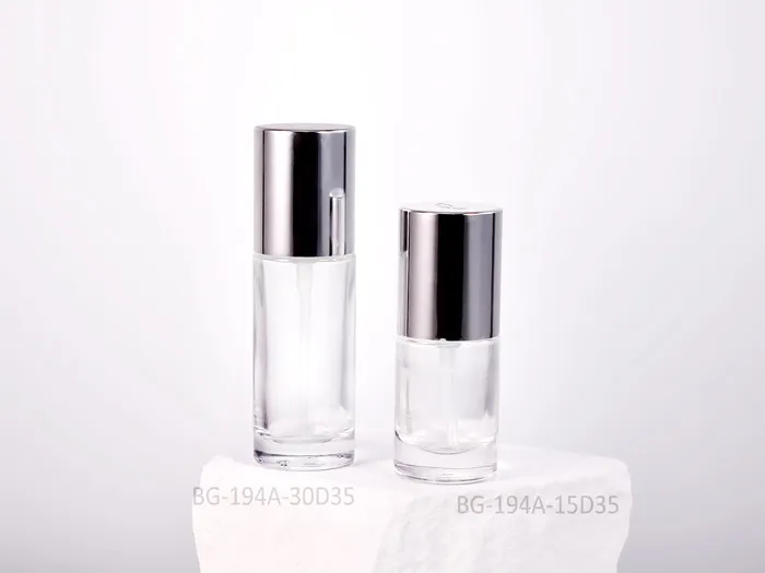 Premium Heavy Glass Skincare Bottles With Pump 15ml & 30ml