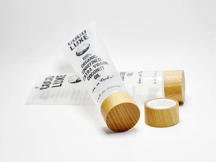 Wood Cap For Cosmetic Tube Customizable Sustainable Wooden Closure