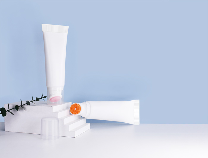 Empty Cosmetic Tube With Massage Brush Applicator Customizable
