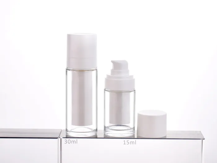 Premium Airless Refillable Glass Bottle With Pump 15ml 30ml