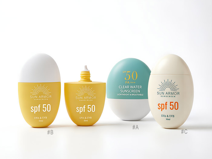 empty 50ml oval sunscreen bottles with cap for bulk wholesale and custom