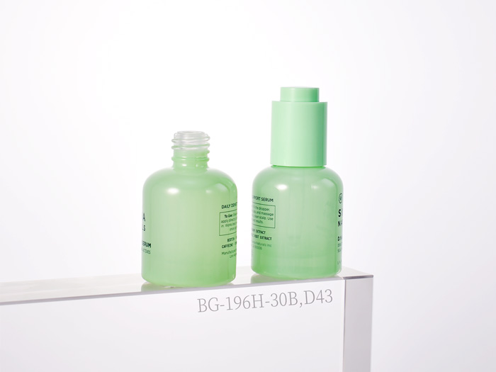 Wholesale glass dropper bottles at 1oz with push button dropper for beauty oil and serums