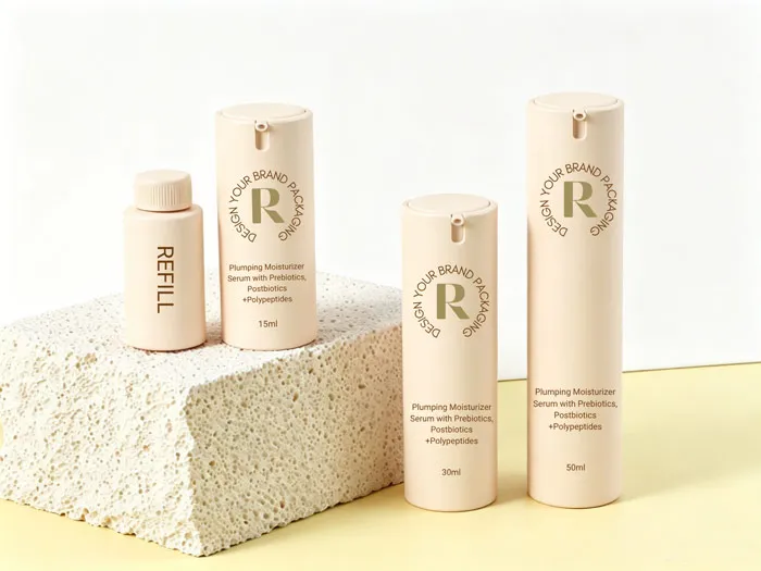 Empty Refillable Bottles with Pump for Sustainable Skincare