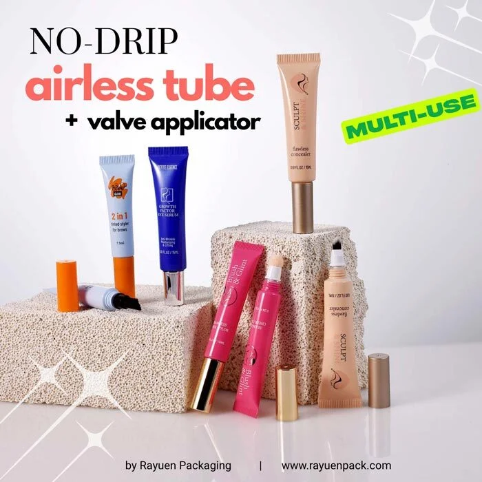 Custom Empty Brow Brush Cosmetic Tube for Eyebrow Gel & Brow