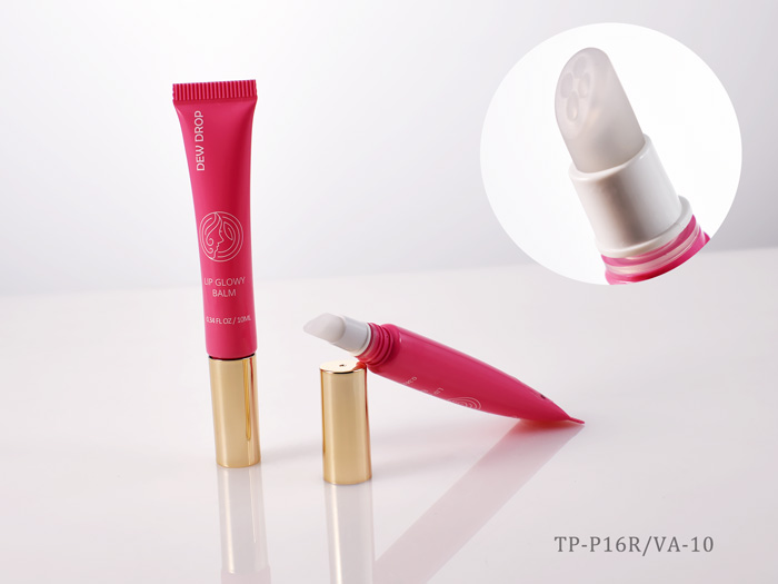 Custom silicone head cosmetic tubes as lip care beauty packaging