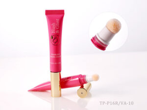Airless leak-proof sponge applicator cosmetic tube for liquid makeup