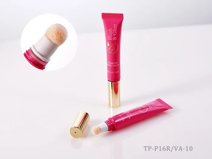 No-drip Airless Cosmetic Tube with Sponge Head for Liquid Blush & Concealer