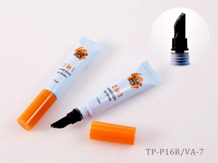 Custom Empty Brow Brush Cosmetic Tube for Eyebrow Gel & Brow