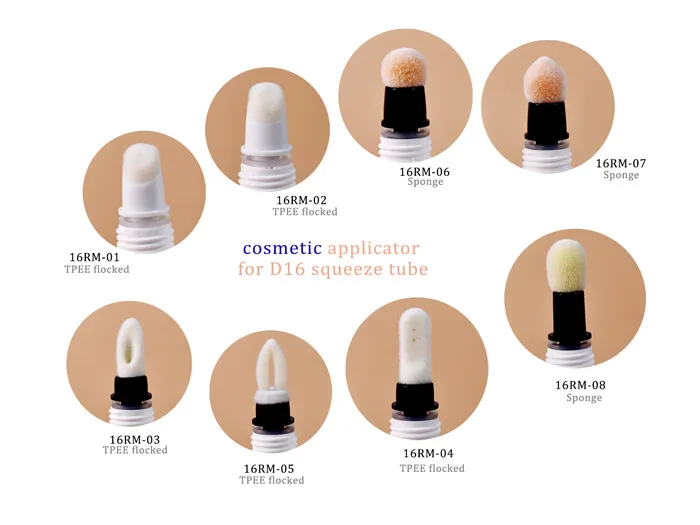 No-drip Airless Cosmetic Tube with Sponge Head for Liquid Blush & Concealer