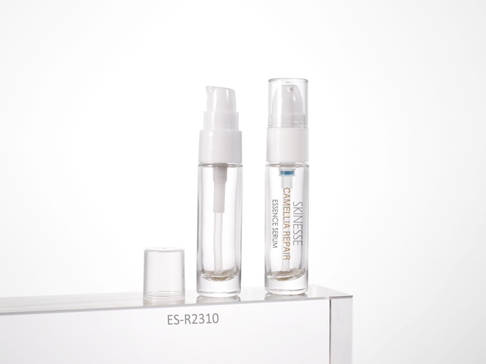 10ml thickwall glass bottle with pump as cosmetic packaging