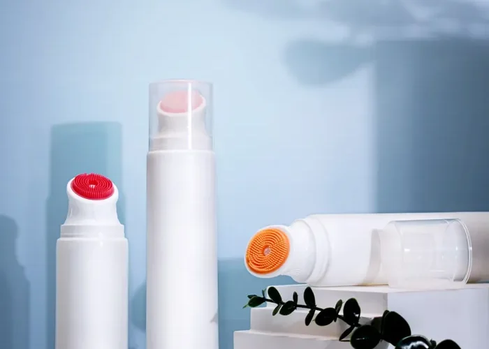 Plastic Empty Cosmetic Tube With Massage Brush Applicator
