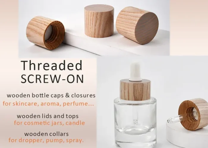 new threaded wooden screw bottle cap design