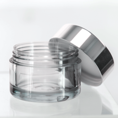 GLASS-LIKE HEAVY WALL PET COSMETIC JAR