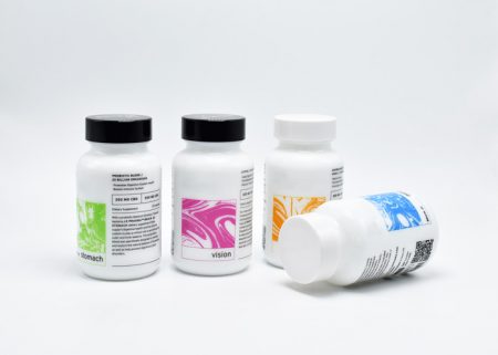 New Supplement Packaging Container – opaque white glass capsule bottles