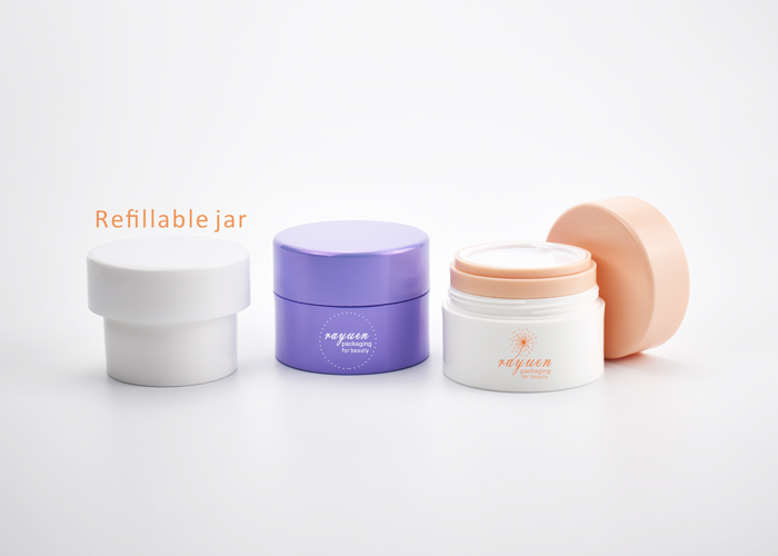 straight sided 50ml refillable cosmetic jars