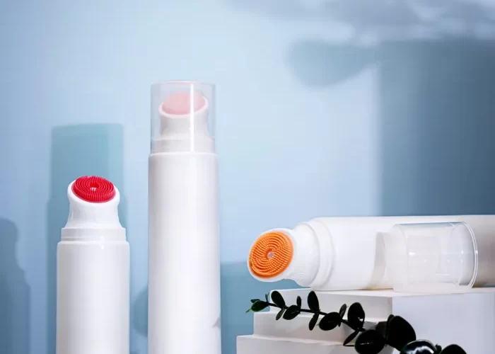 Plastic Empty Cosmetic Tube With Massage Brush Applicator